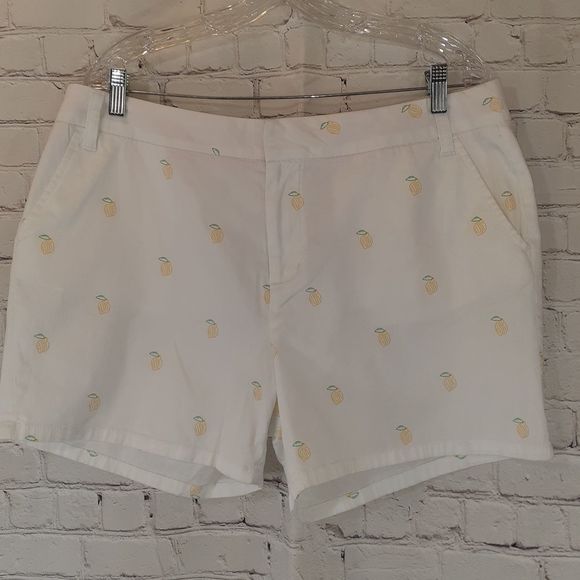 Marc New York Pants - Ladies Marc New York 5" lemon print short size 14  NWT